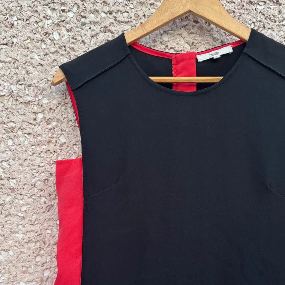 Prada Colorblock Dress in Black and Coral - Picture 2 of 9